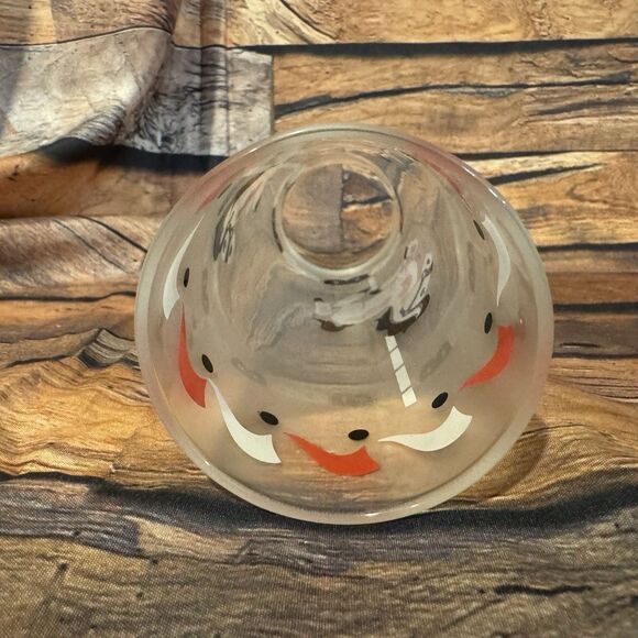 Vintage Libbey Frosted Carousel Horse Iced Tea Glass MCM Circus Barware Red Fair - Picture 3 of 6